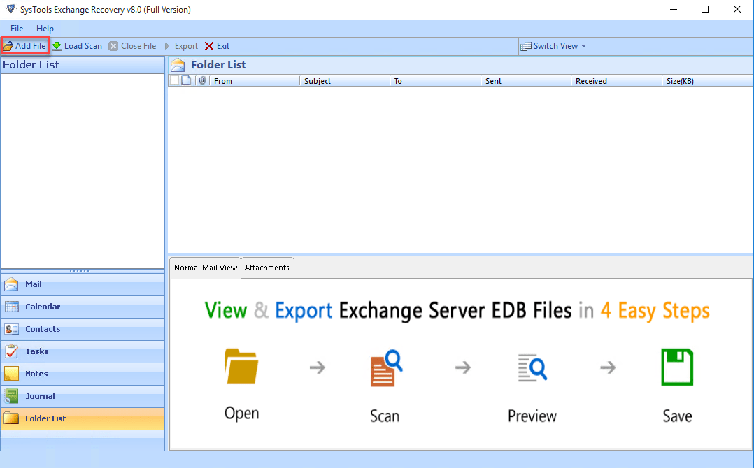 Welcome Screen- Exchange Public Folder Recovery Software